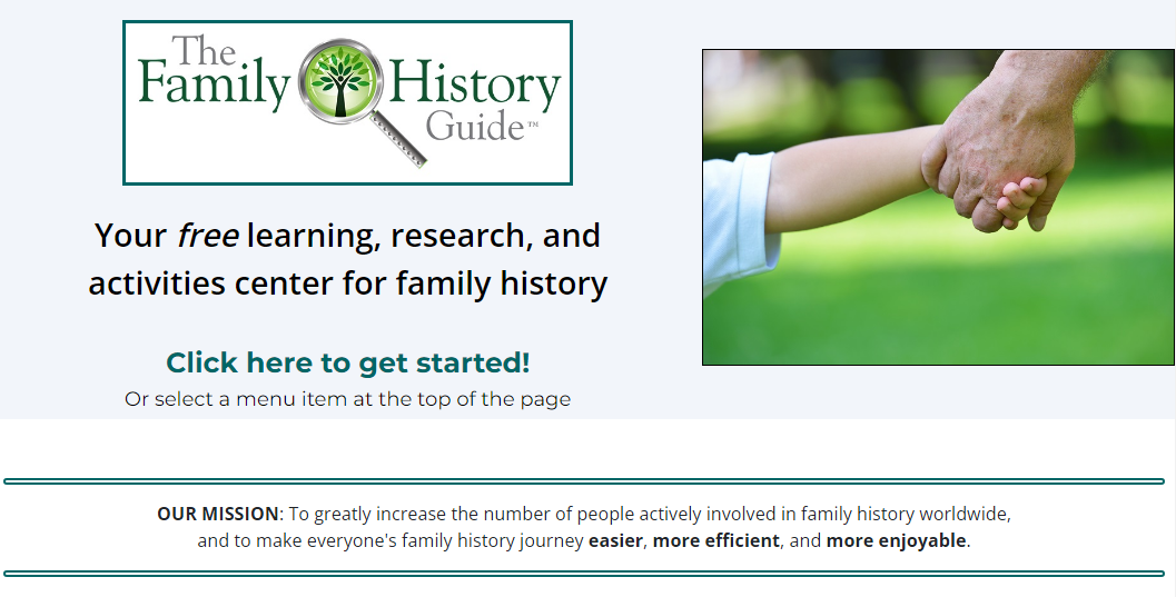 A New Look to the Home Page – The Family History Guide Blog