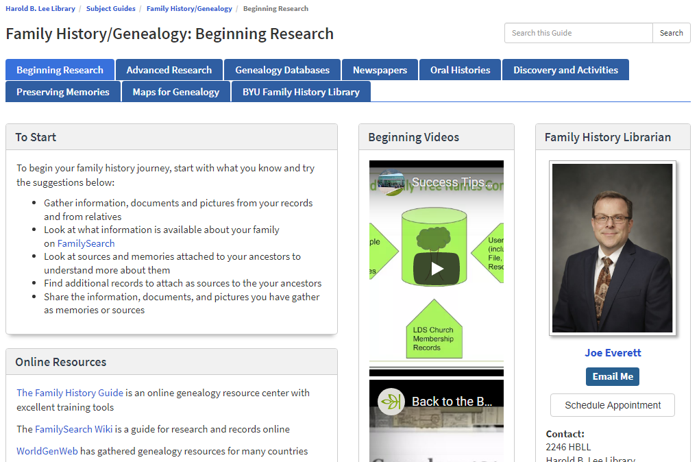 BYU Family History Library Subject Guides – The Family History Guide Blog